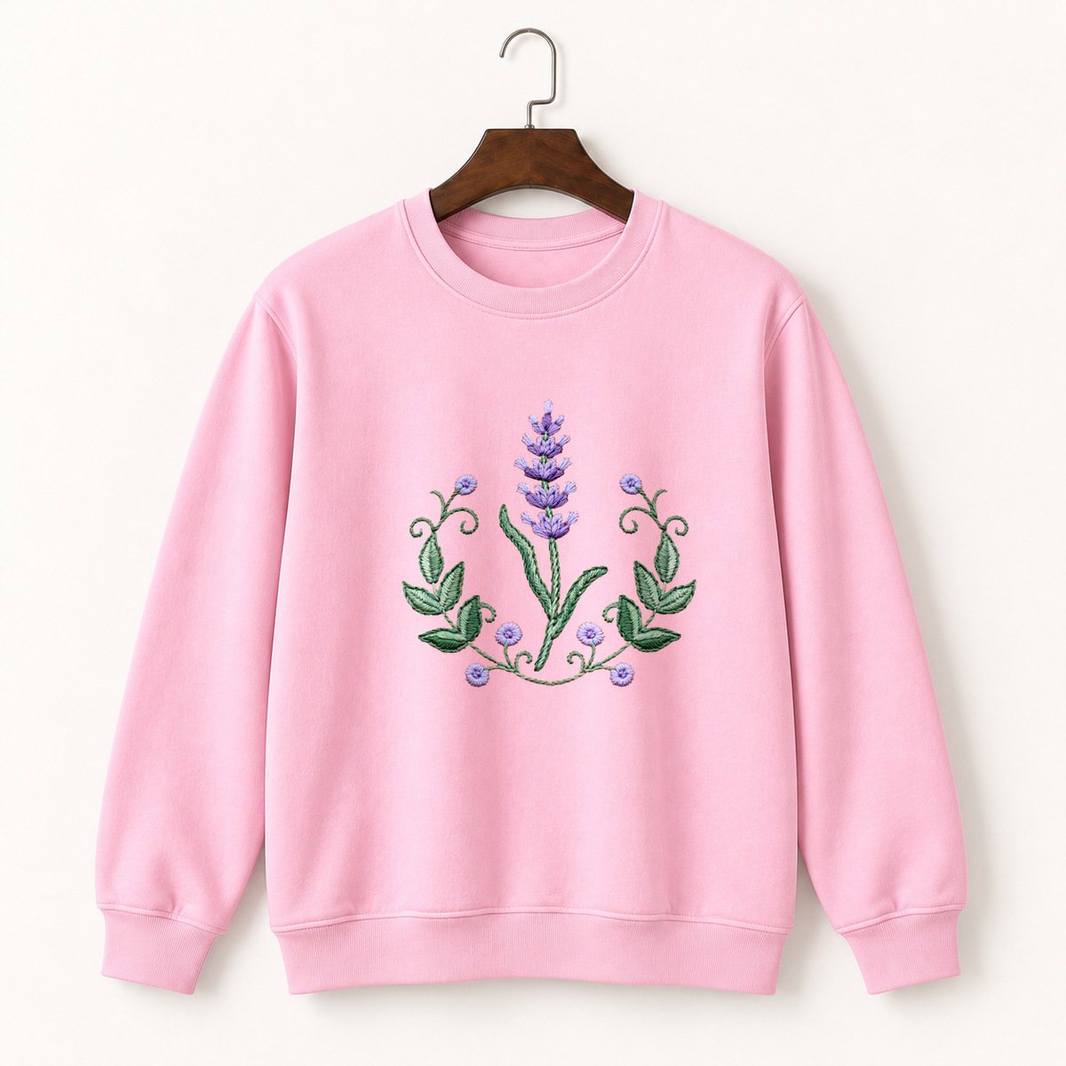 Lavender Sprig Crewneck Sweatshirt 4