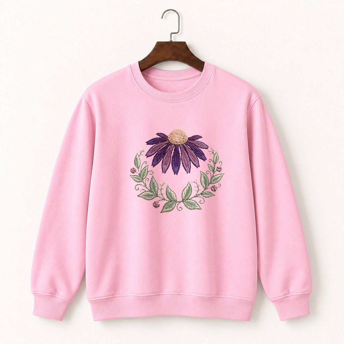 Purple Coneflower Crewneck Sweatshirt 4