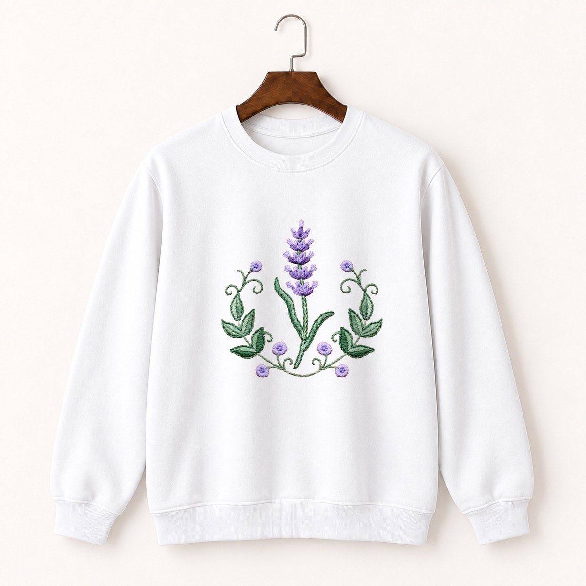 Lavender Sprig Crewneck Sweatshirt 5