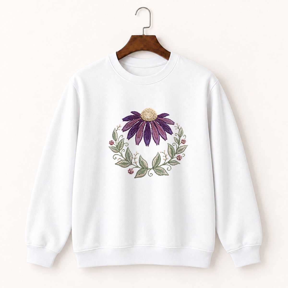 Purple Coneflower Crewneck Sweatshirt 5