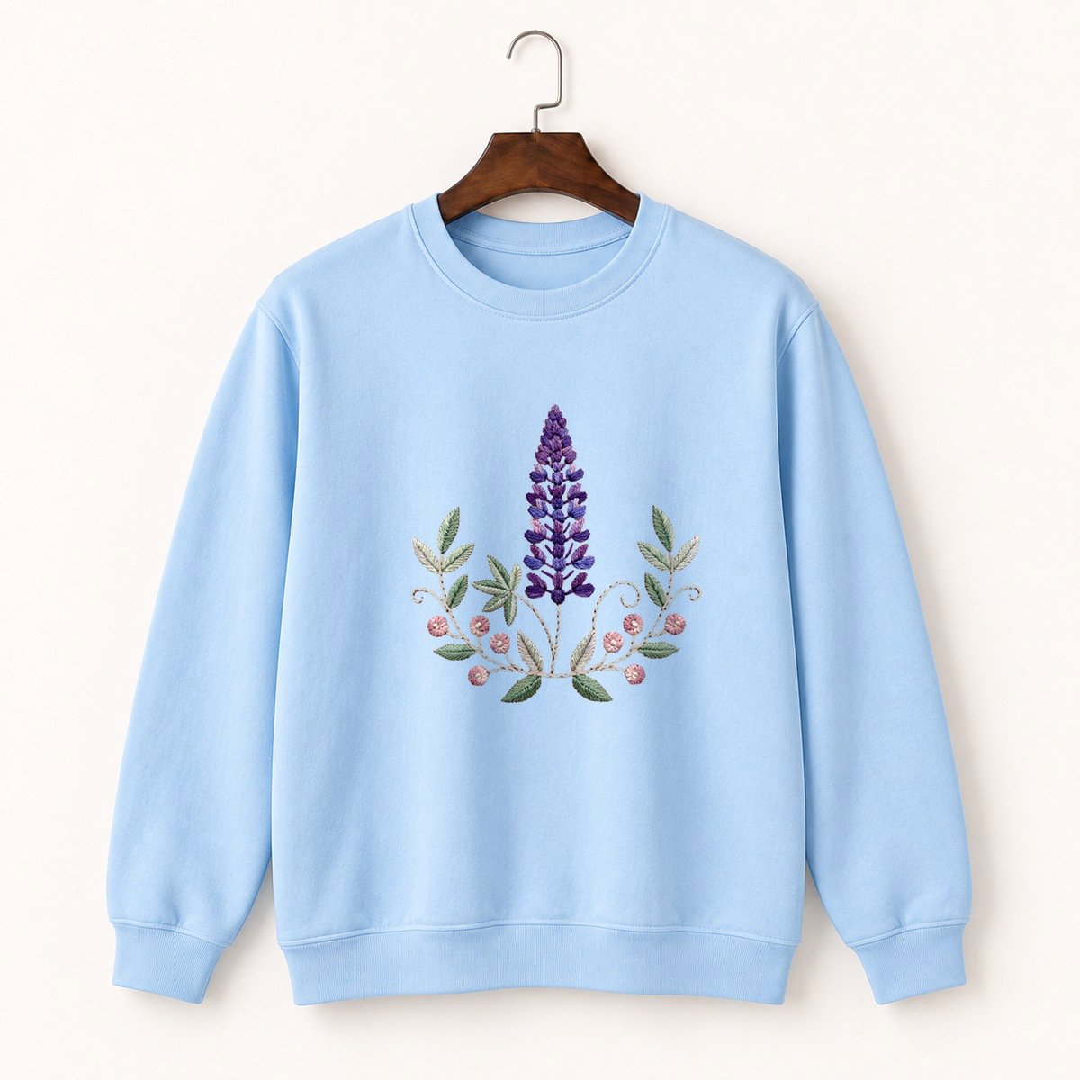 Lupine Flower Crewneck Sweatshirt 1