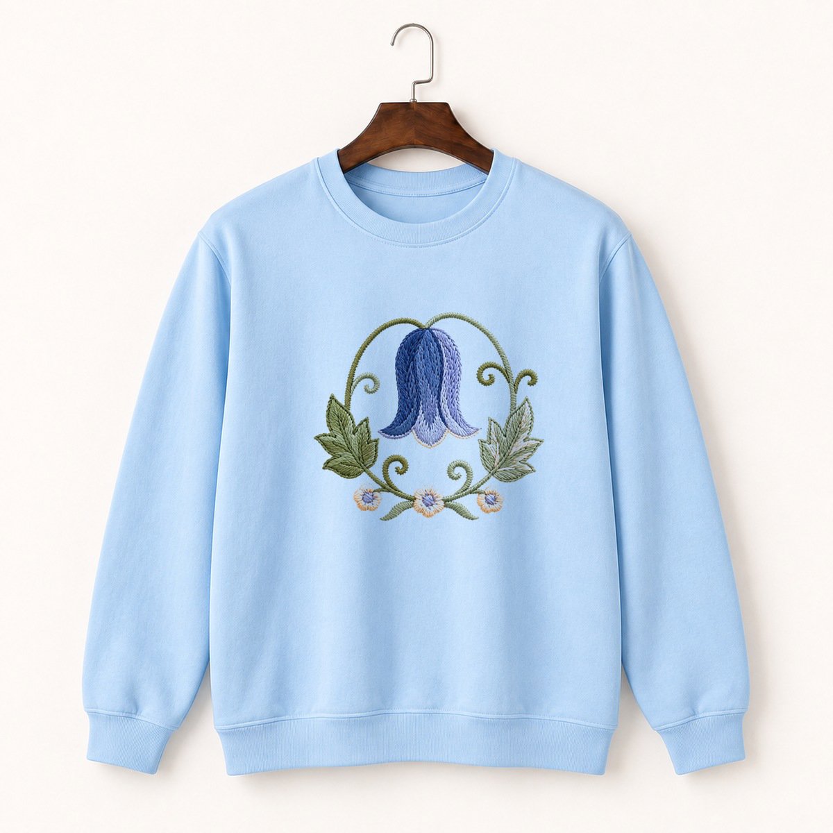 Bluebell Flower Crewneck Sweatshirt 1