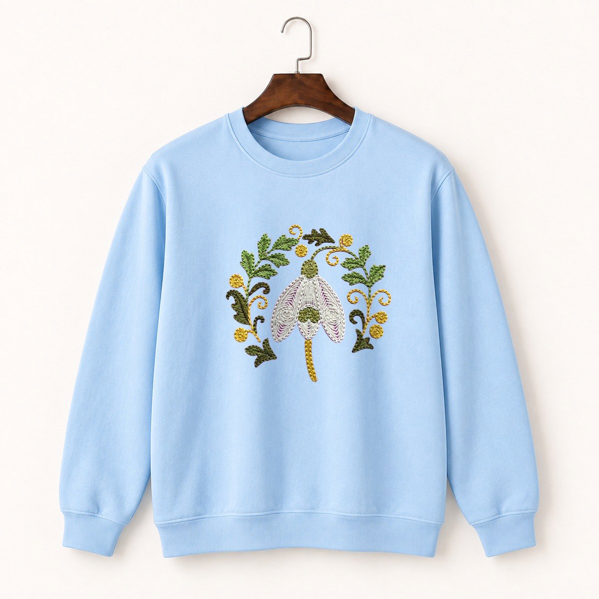 Snowdrop Flower Crewneck Sweatshirt 1