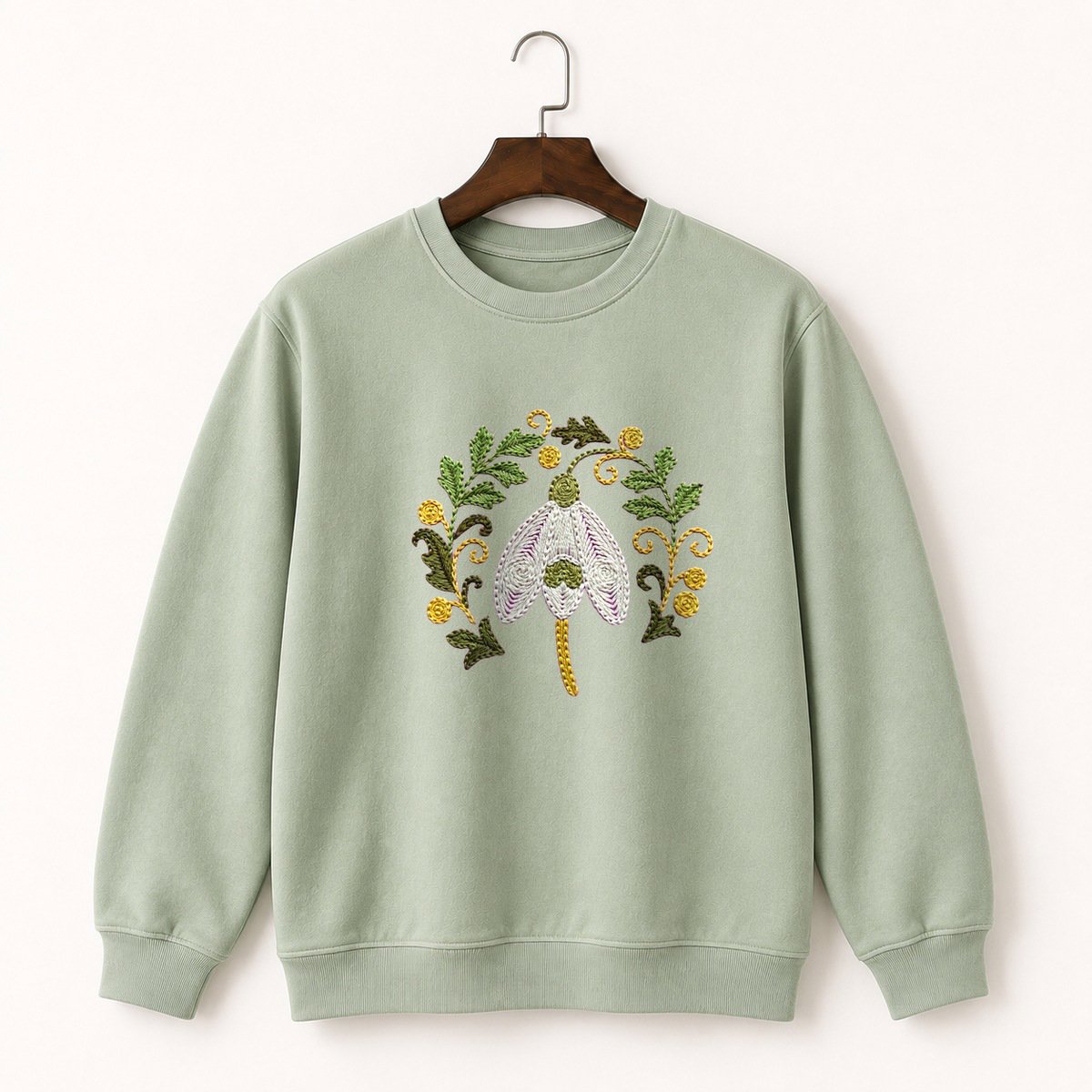 Snowdrop Flower Crewneck Sweatshirt 2