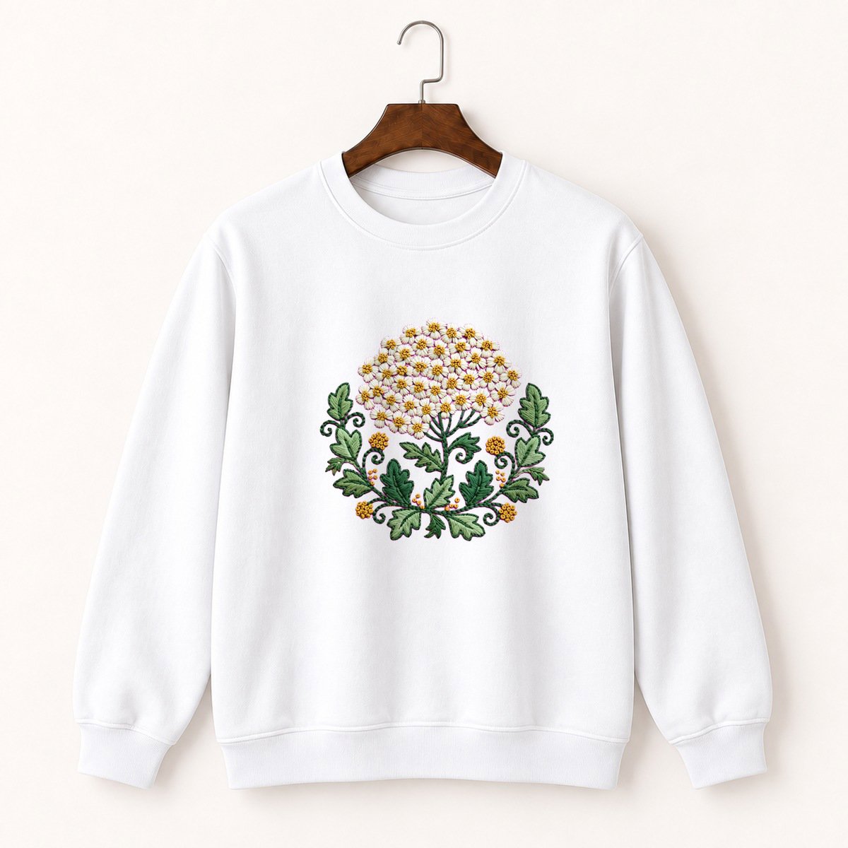 Yarrow Flower Crewneck Sweatshirt 5
