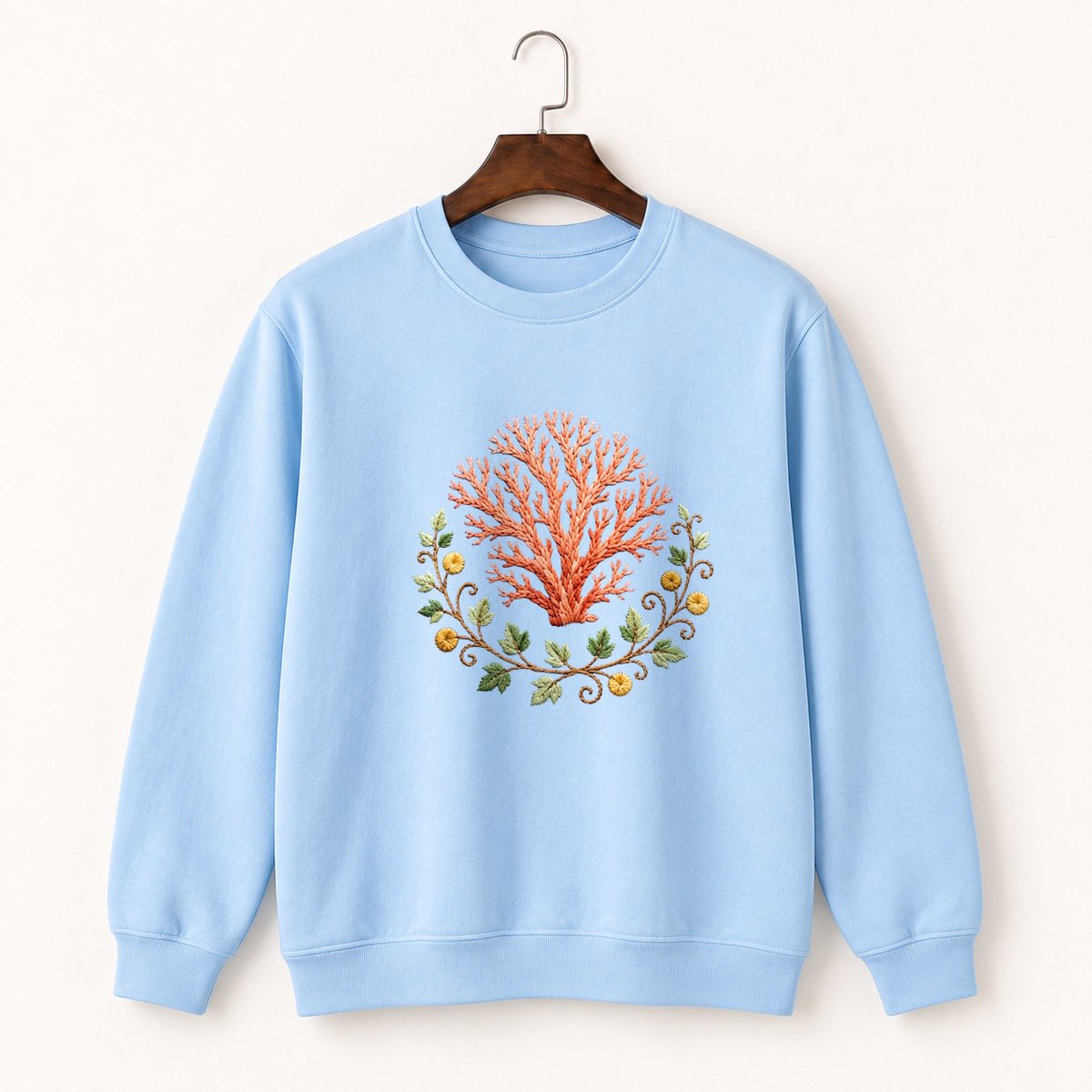 Coral Mushroom Crewneck Sweatshirt 1