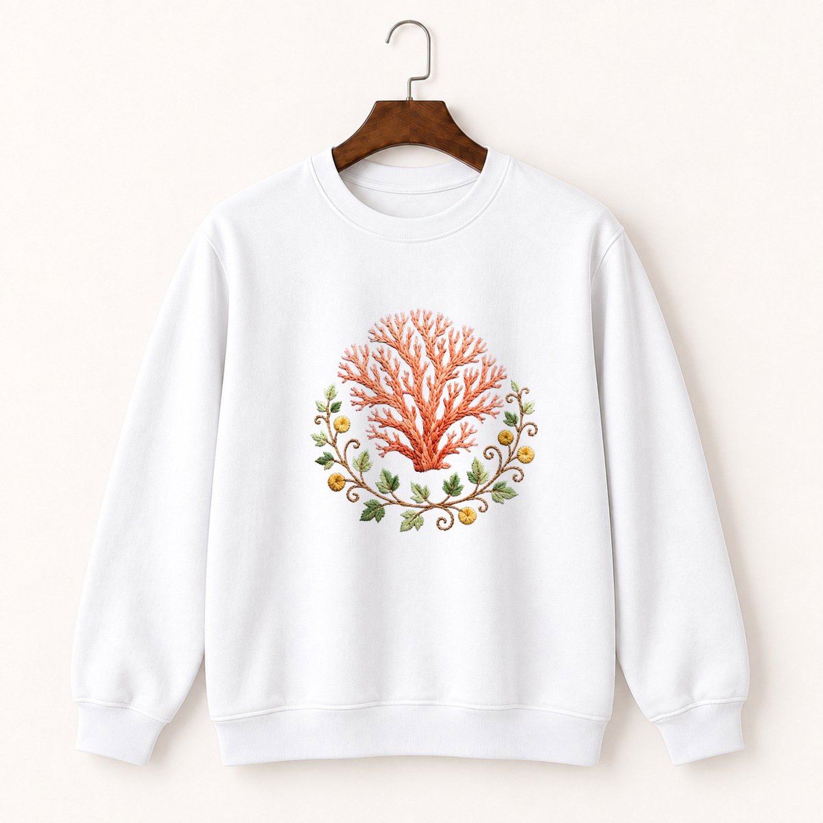 Coral Mushroom Crewneck Sweatshirt 5