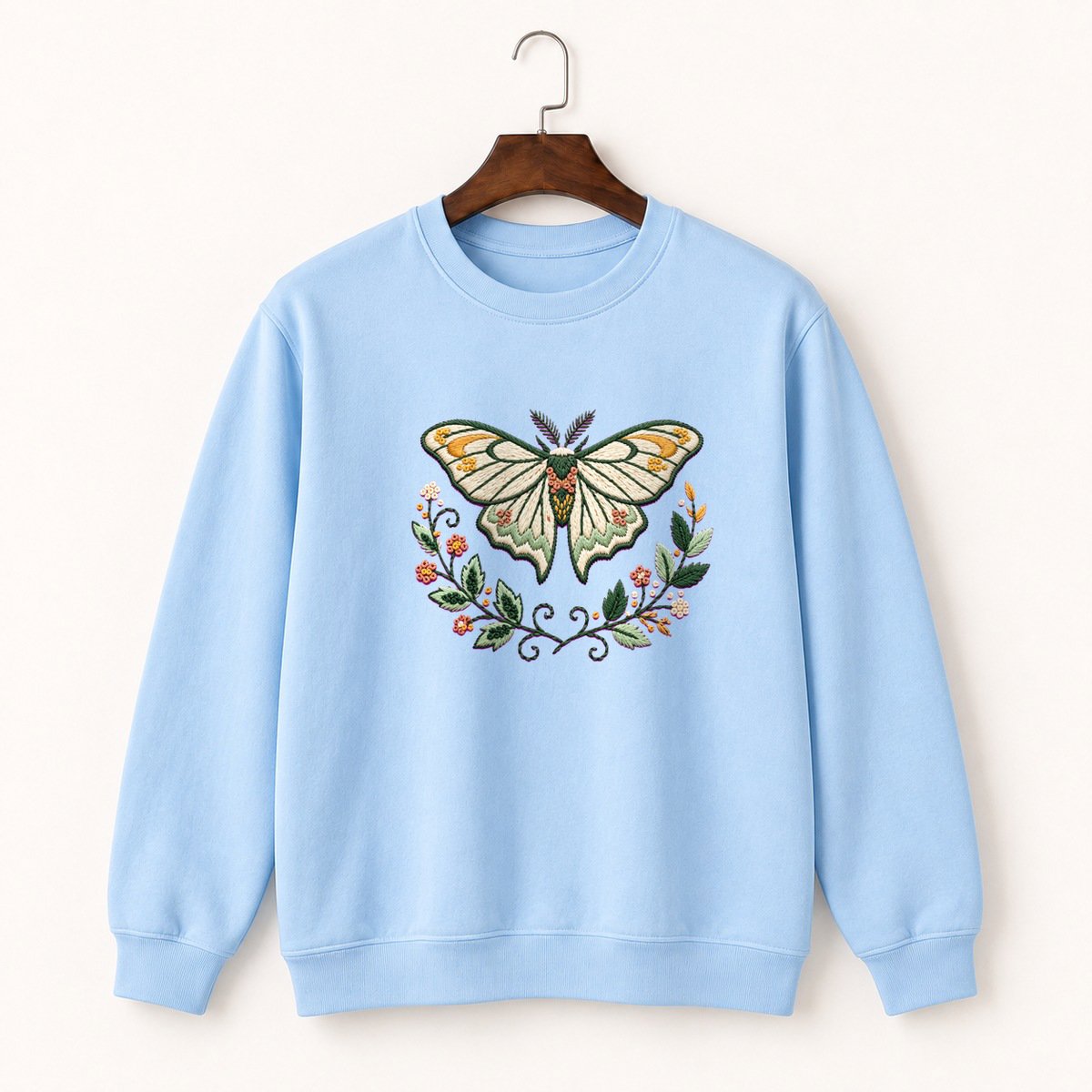 Luna Moth Crewneck Sweatshirt 1
