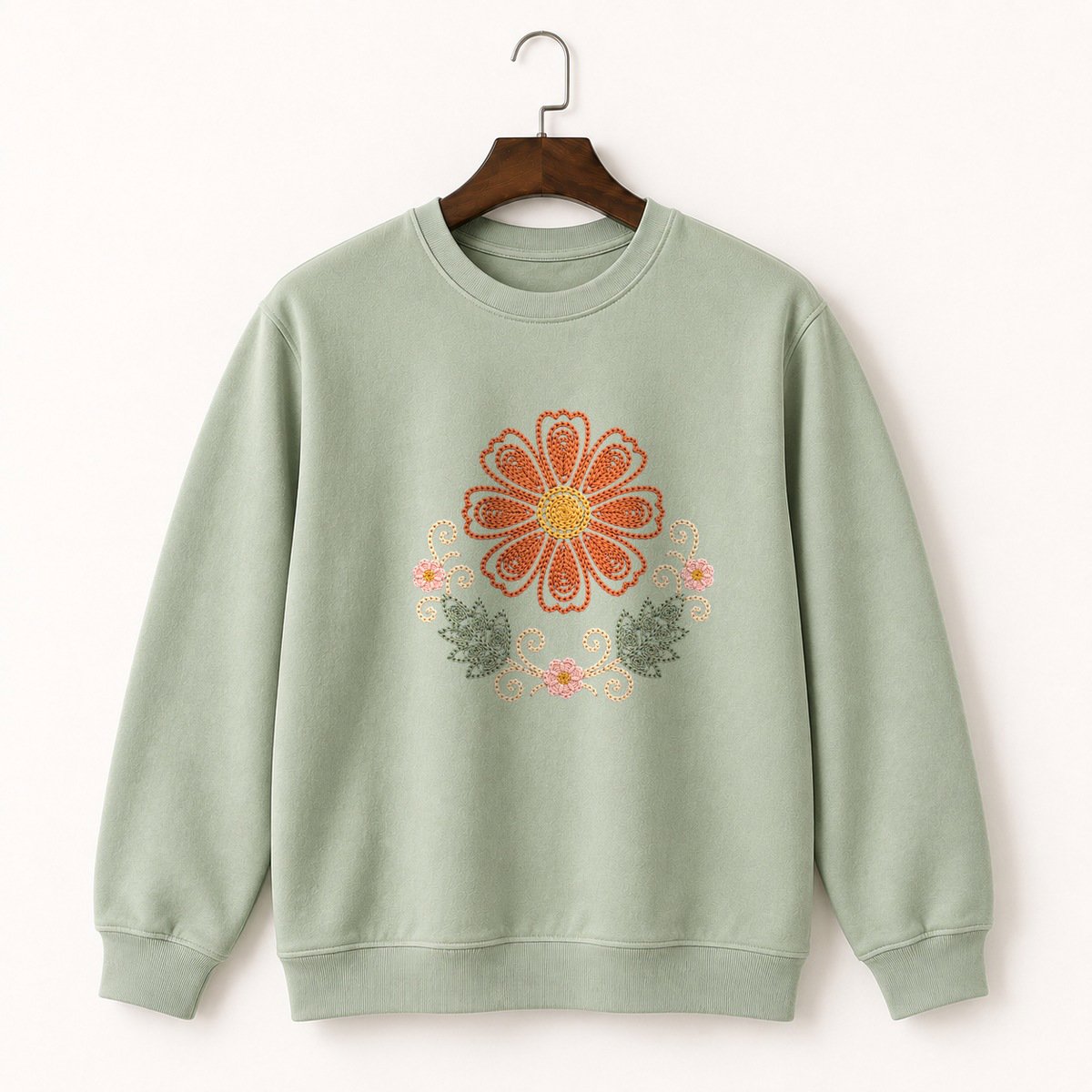 Cosmos Flower Crewneck Sweatshirt 2