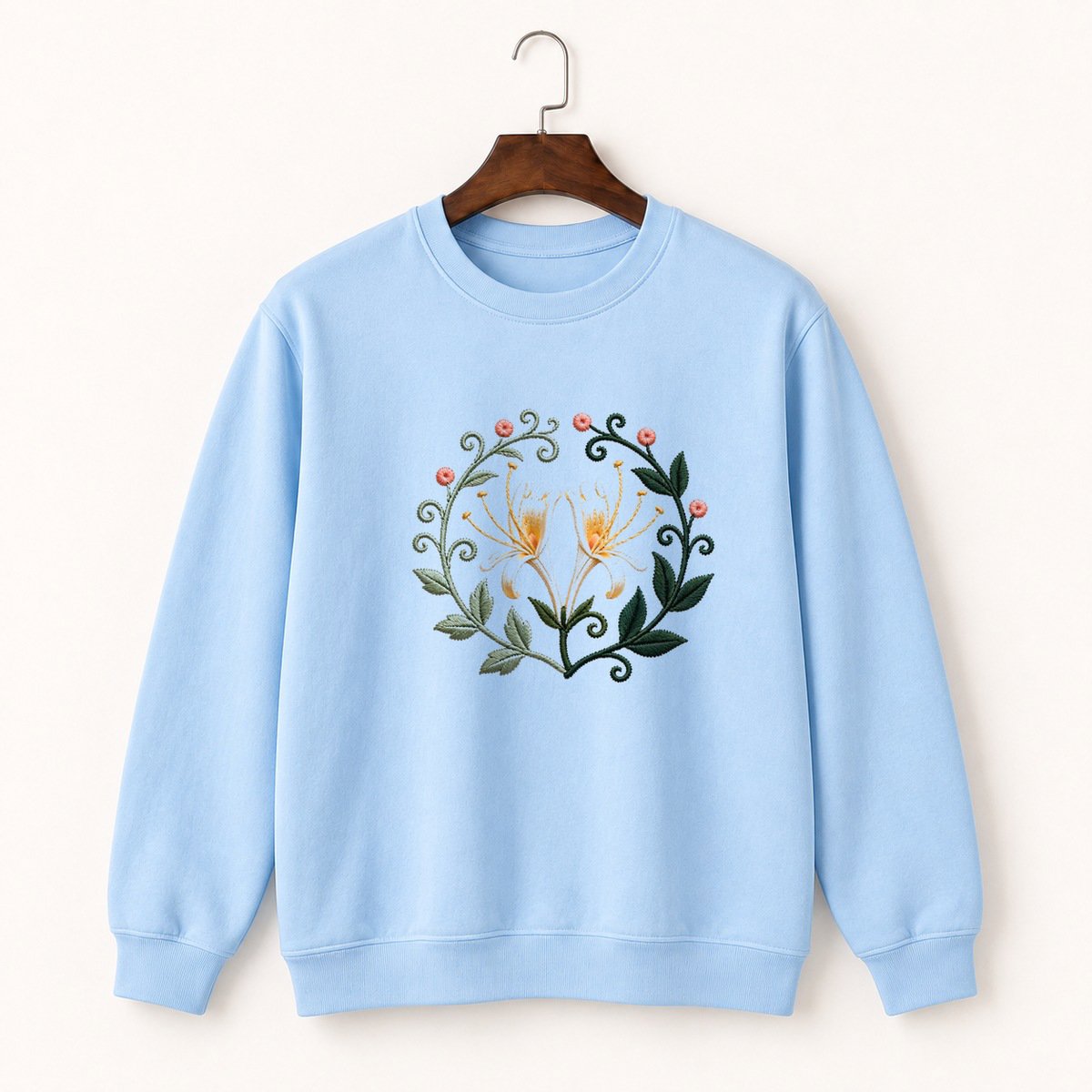 Honeysuckle Flower Crewneck Sweatshirt 1