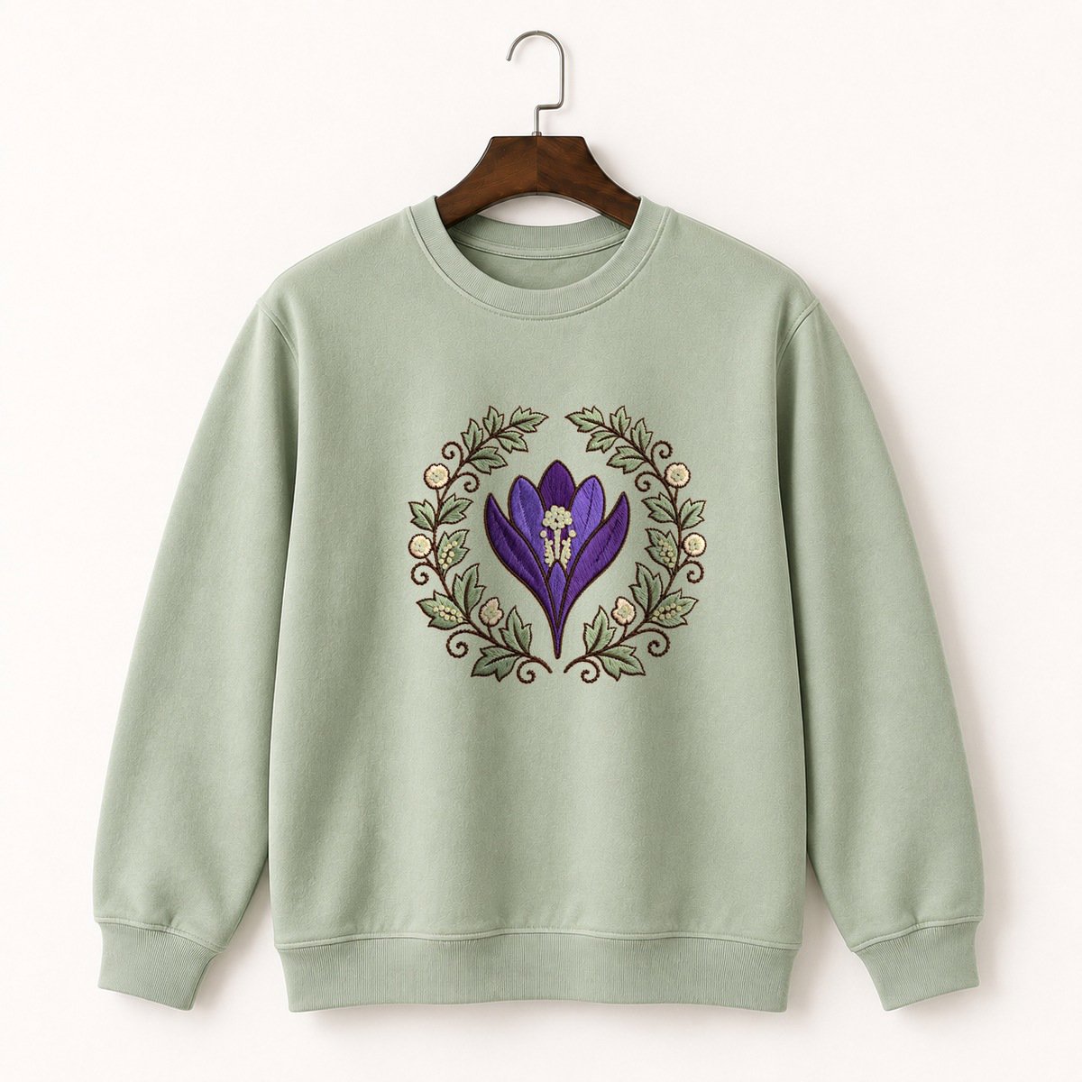 Crocus Flower Crewneck Sweatshirt 2