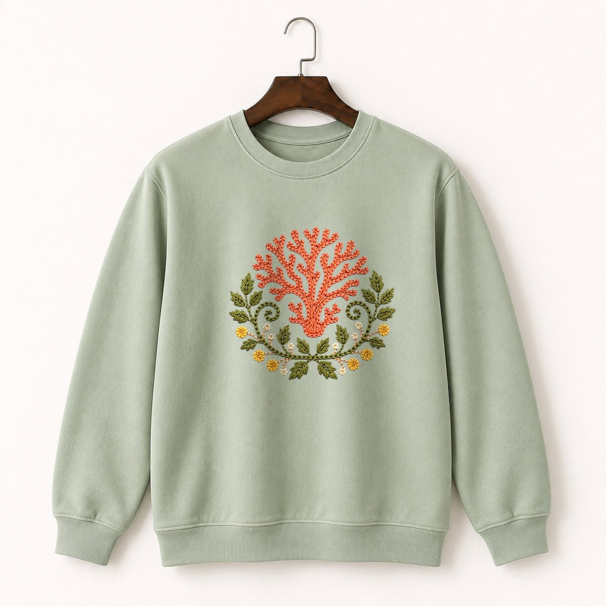 Coral Mushroom Crewneck Sweatshirt 2