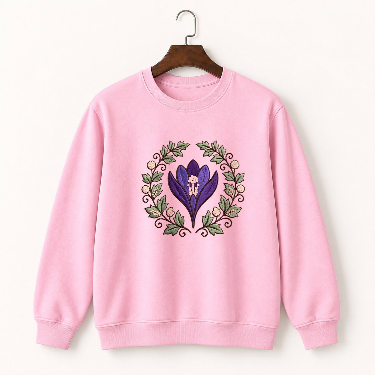 Crocus Flower Crewneck Sweatshirt 4