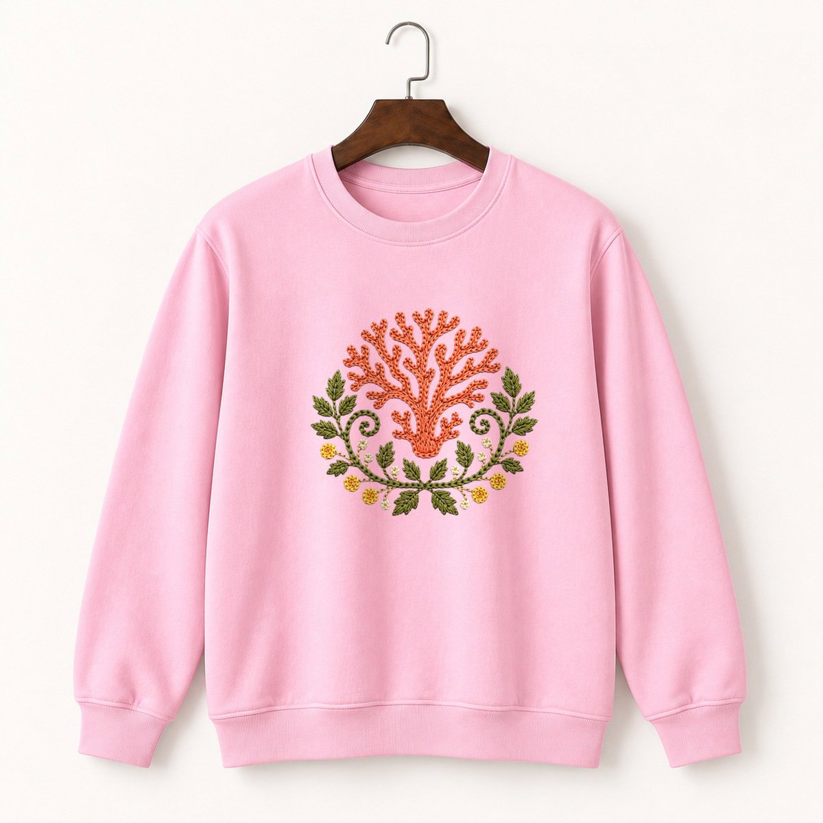 Coral Mushroom Crewneck Sweatshirt 4