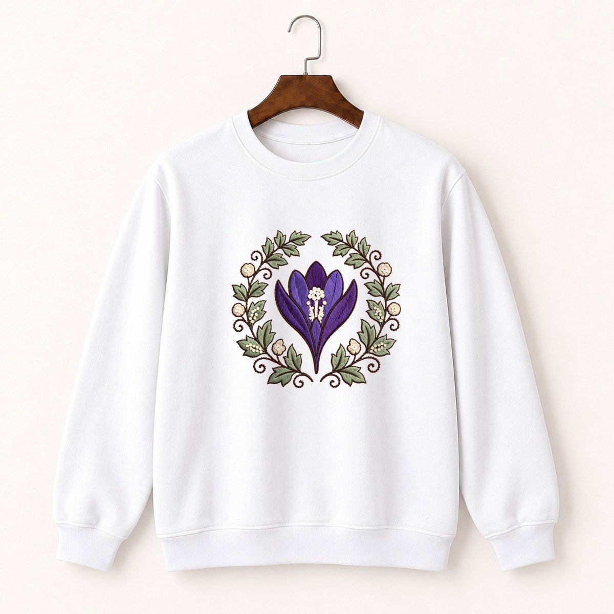 Crocus Flower Crewneck Sweatshirt 5