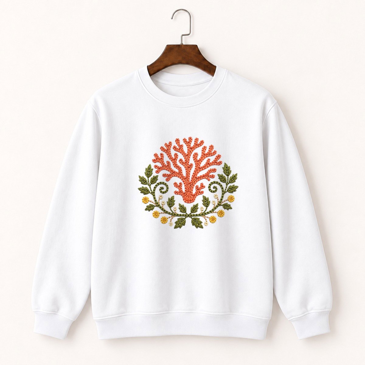 Coral Mushroom Crewneck Sweatshirt 5
