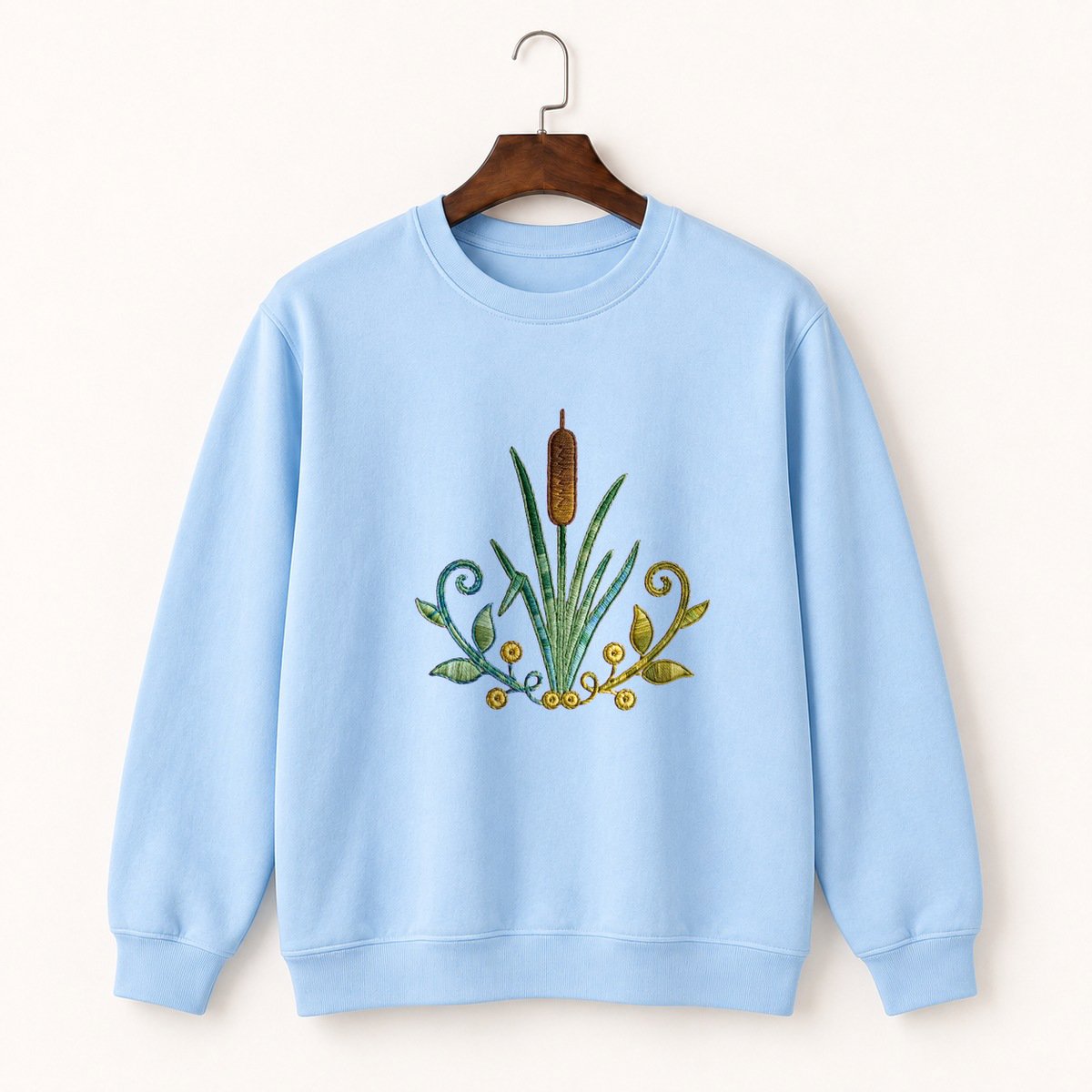 Cattail Plant Crewneck Sweatshirt 1