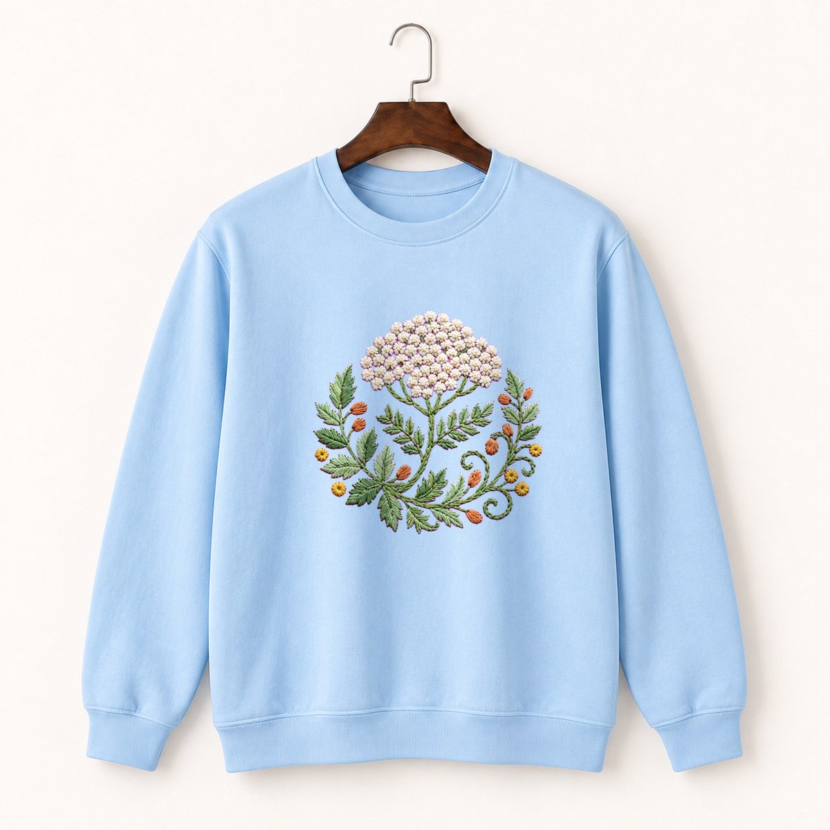 Yarrow Flower Crewneck Sweatshirt 1