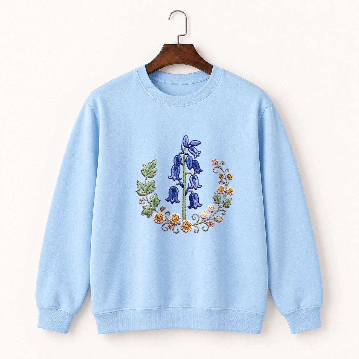 Bluebell Flower Crewneck Sweatshirt 1