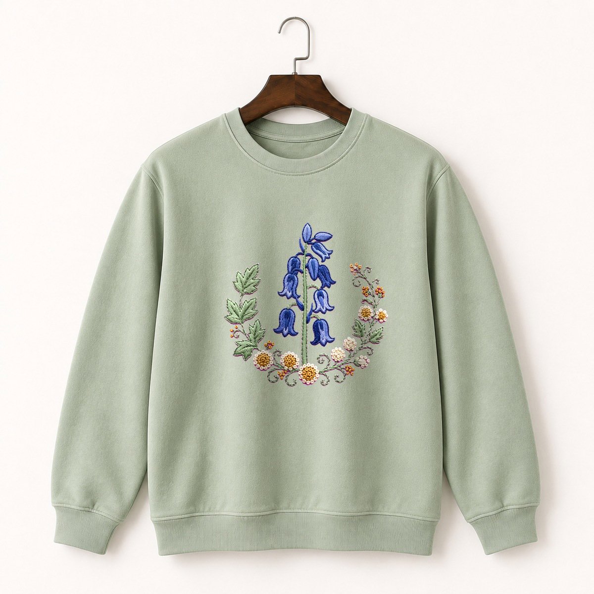 Bluebell Flower Crewneck Sweatshirt 2