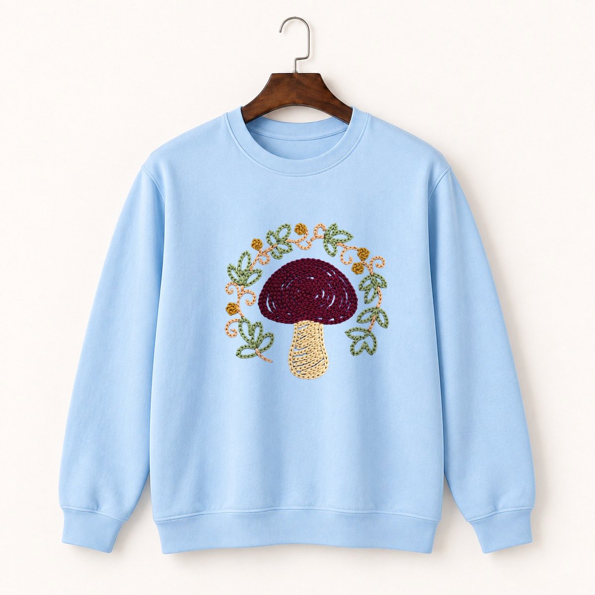 Wine Cap Mushroom Crewneck Sweatshirt 1