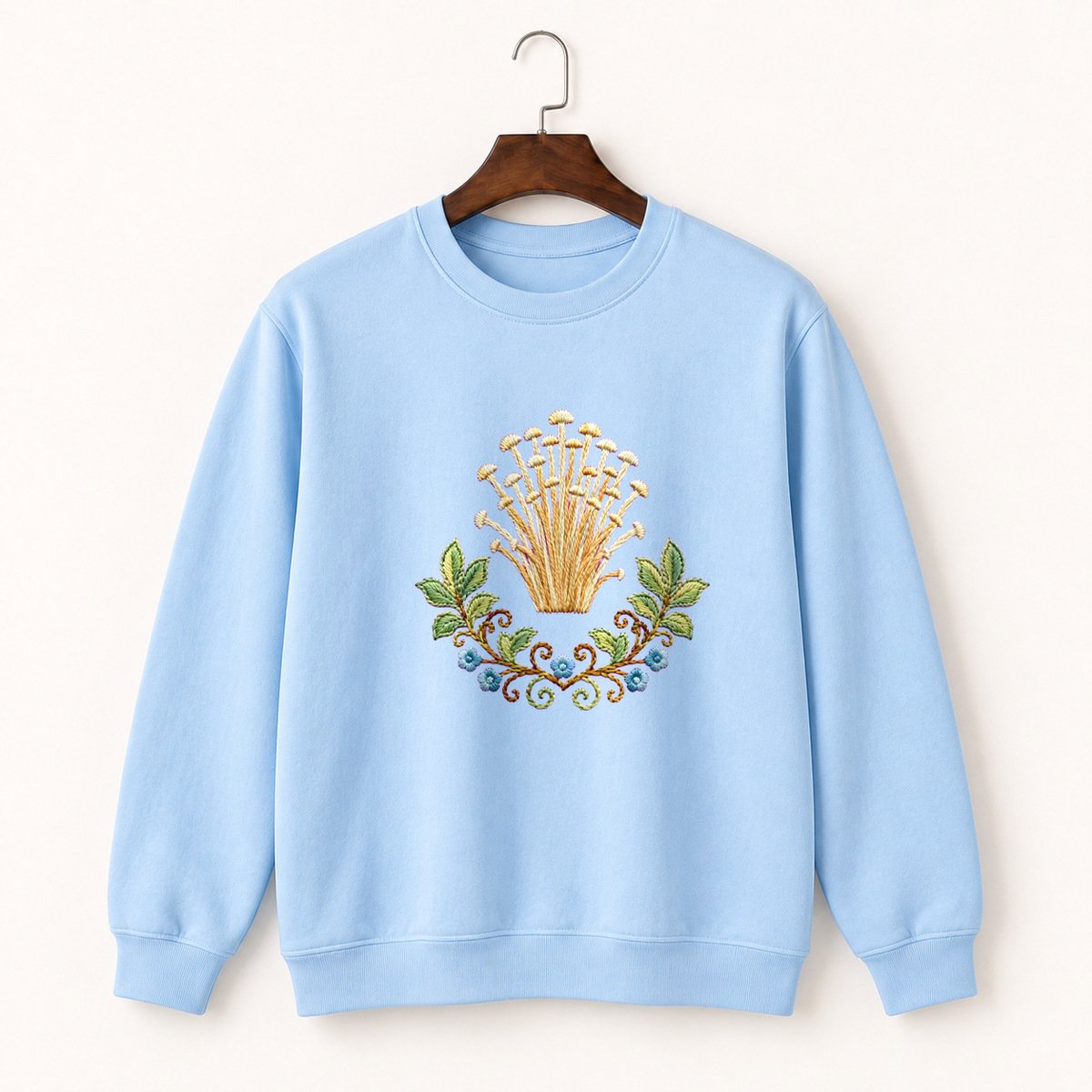 Enoki Mushroom Crewneck Sweatshirt 1