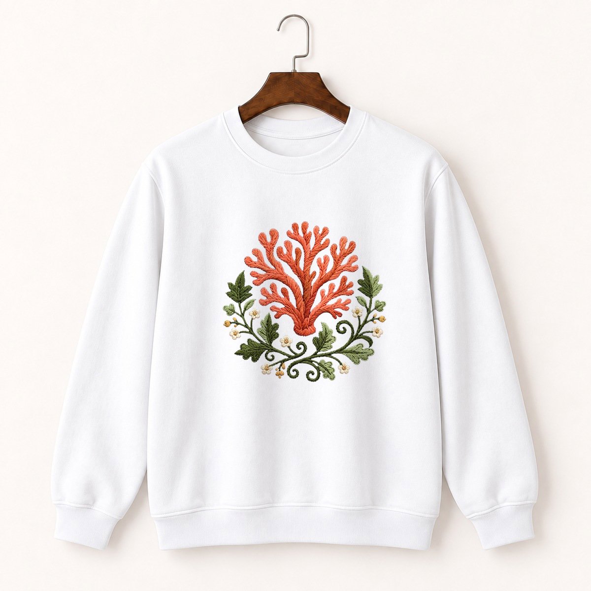 Coral Mushroom Crewneck Sweatshirt 5