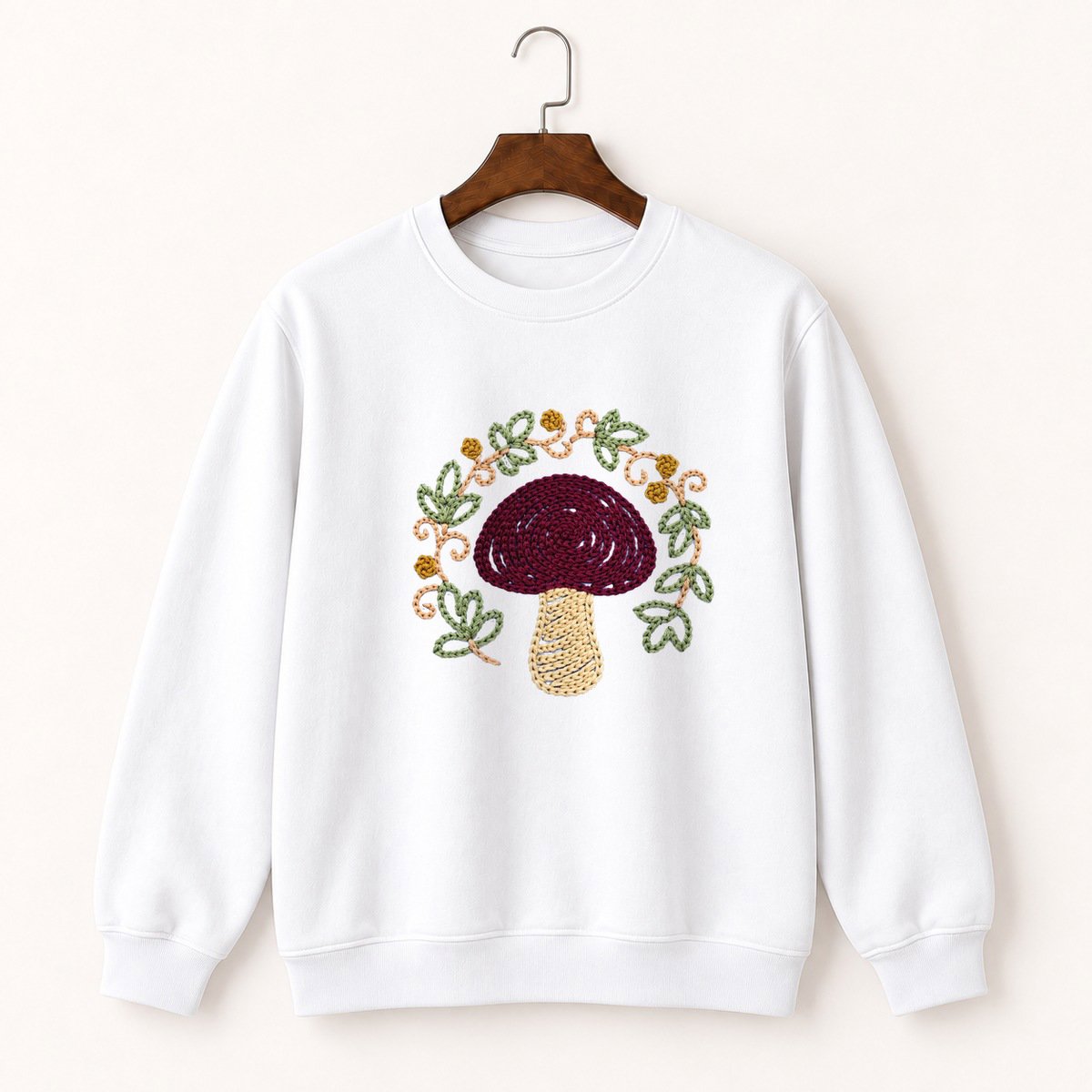 Wine Cap Mushroom Crewneck Sweatshirt 5