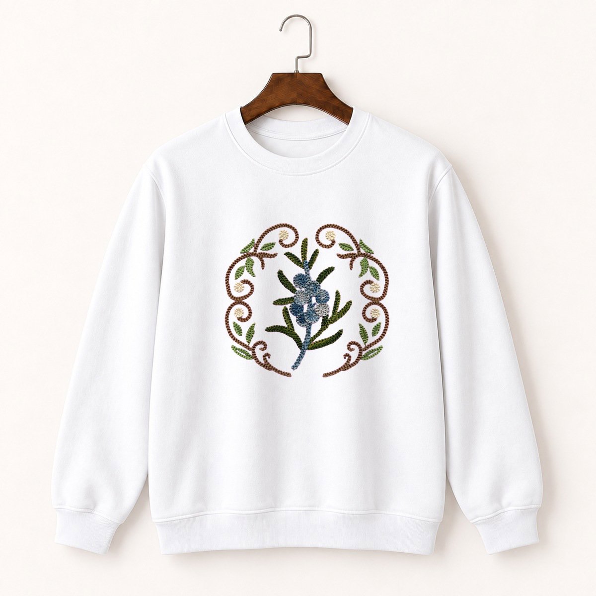 Juniper Berry Branch Crewneck Sweatshirt 5