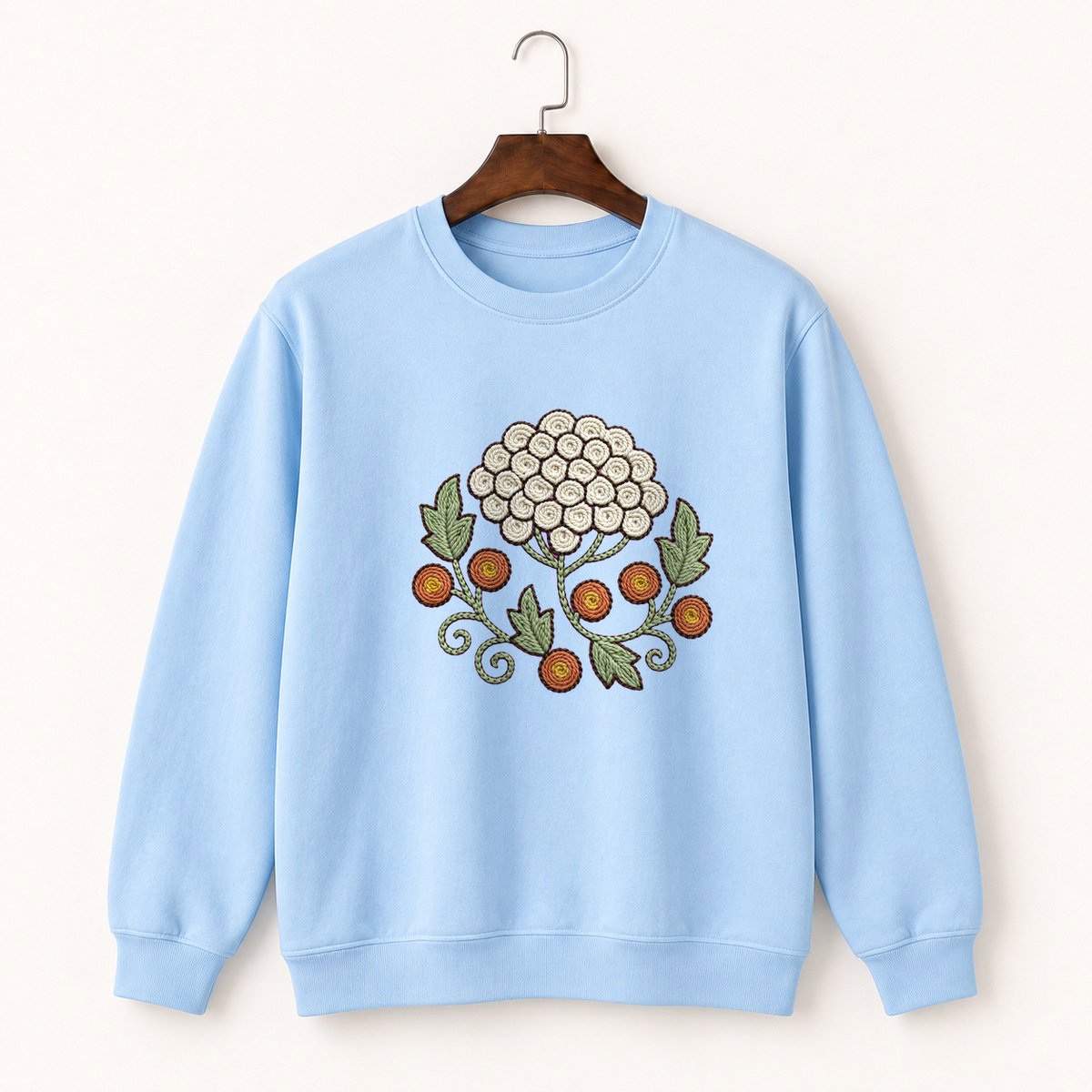 Yarrow Flower Crewneck Sweatshirt 1