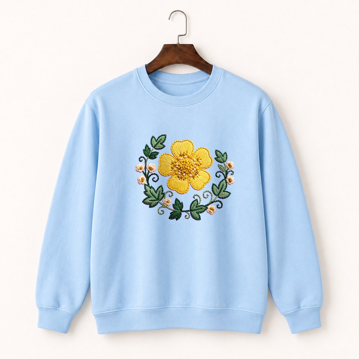 Buttercup Flower Crewneck Sweatshirt 1