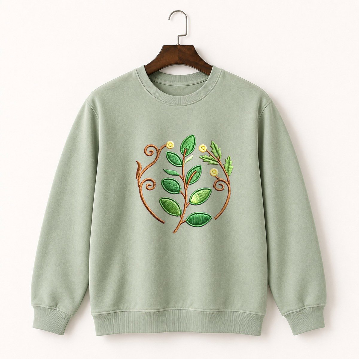 Eucalyptus Branch Crewneck Sweatshirt 2