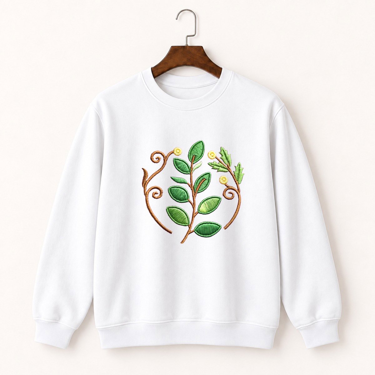 Eucalyptus Branch Crewneck Sweatshirt 5