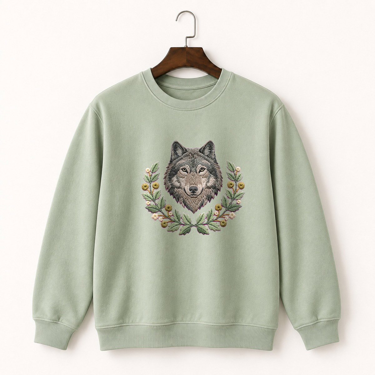 Gray Wolf Crewneck Sweatshirt 2