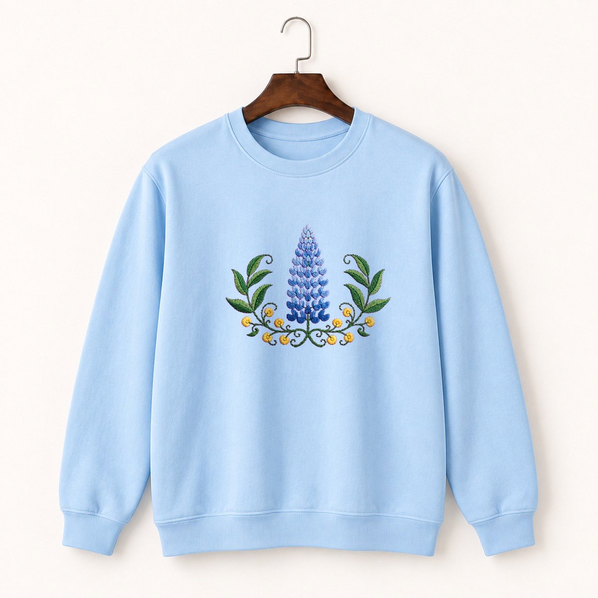 Lupine Flower Crewneck Sweatshirt 1