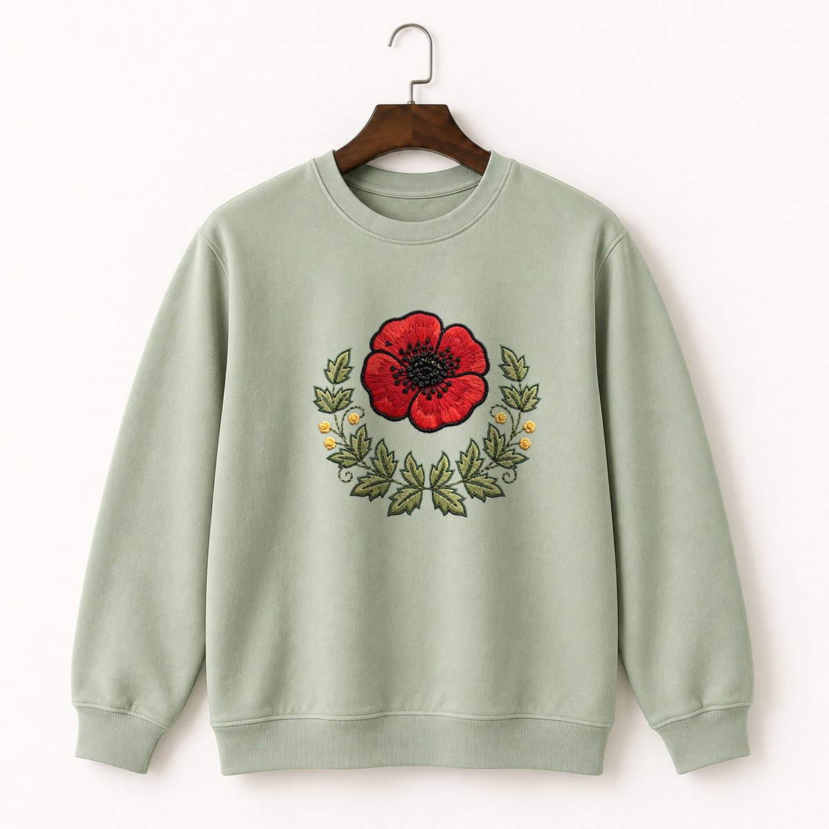 Poppy Flower Crewneck Sweatshirt 2