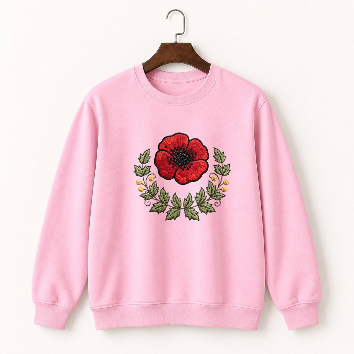 Poppy Flower Crewneck Sweatshirt 4