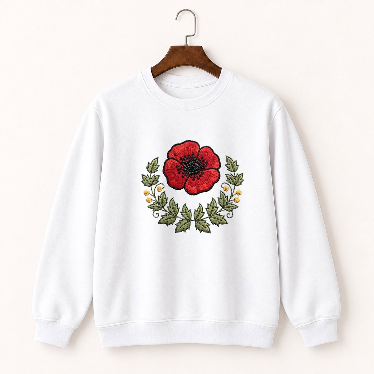 Poppy Flower Crewneck Sweatshirt 5