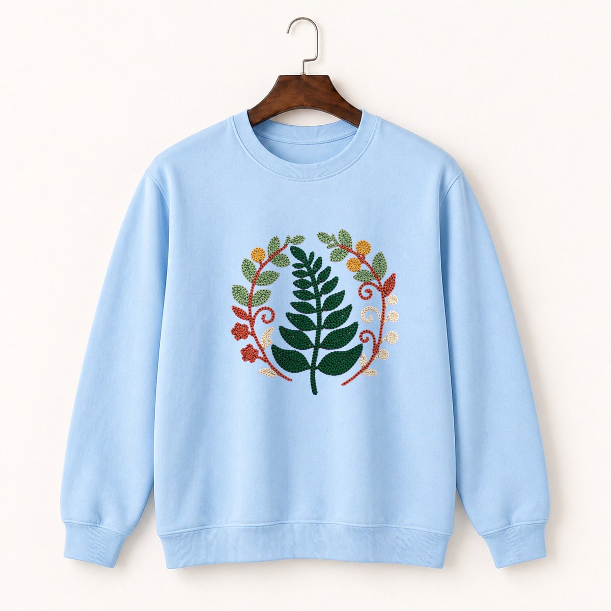 Fern Leaf Crewneck Sweatshirt 1