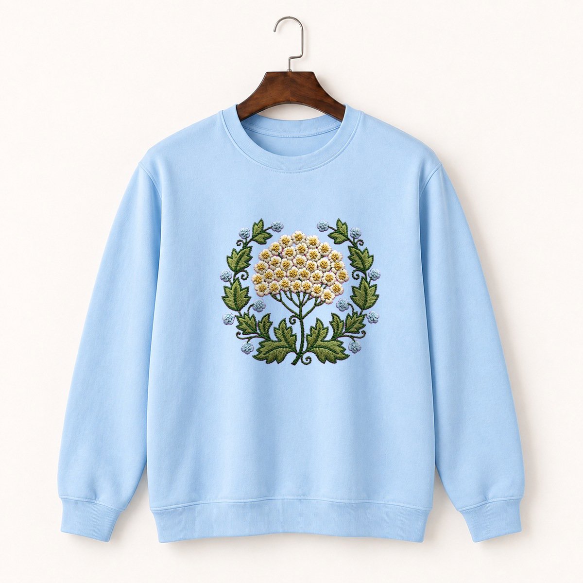 Yarrow Flower Crewneck Sweatshirt 1