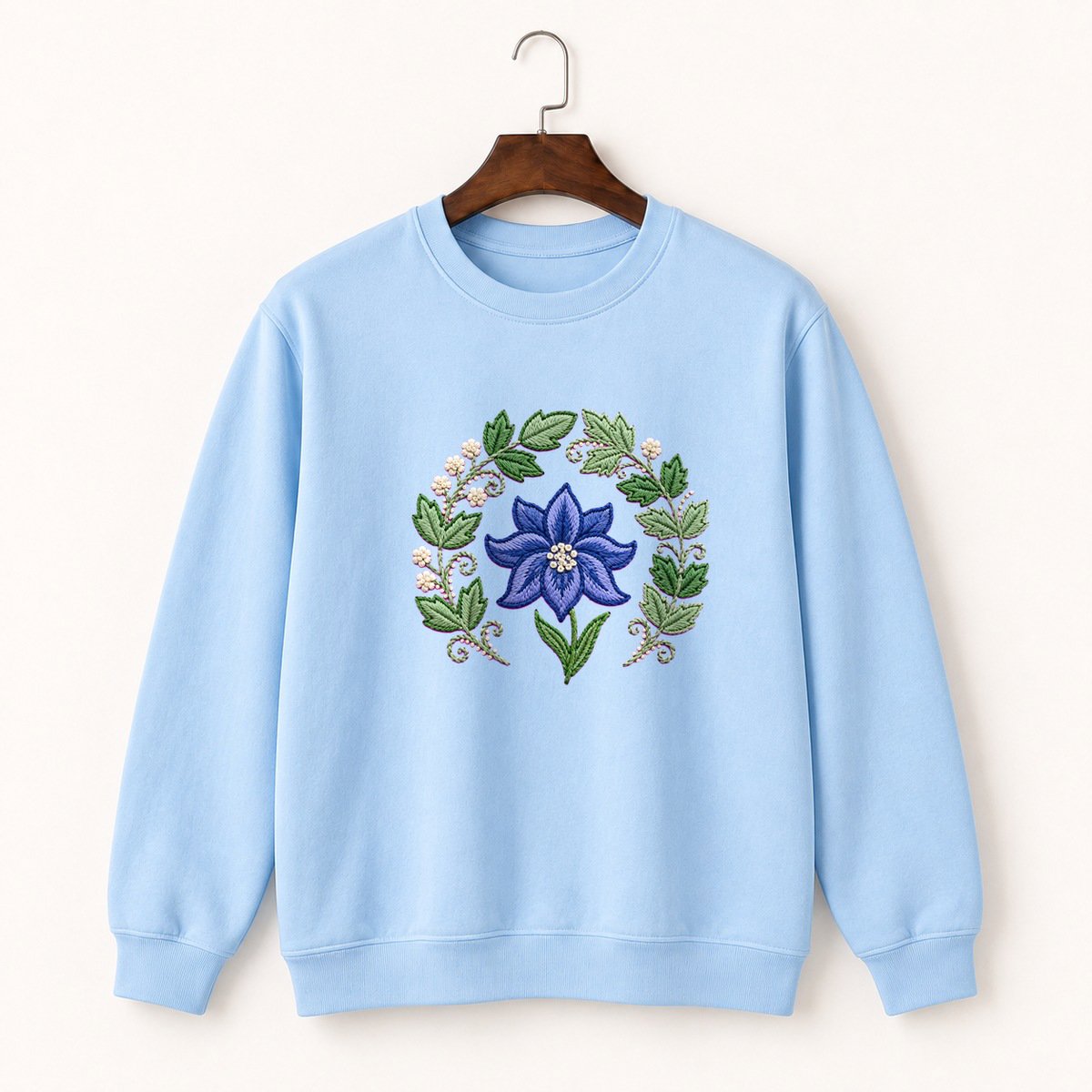 Bluebell Flower Crewneck Sweatshirt 1
