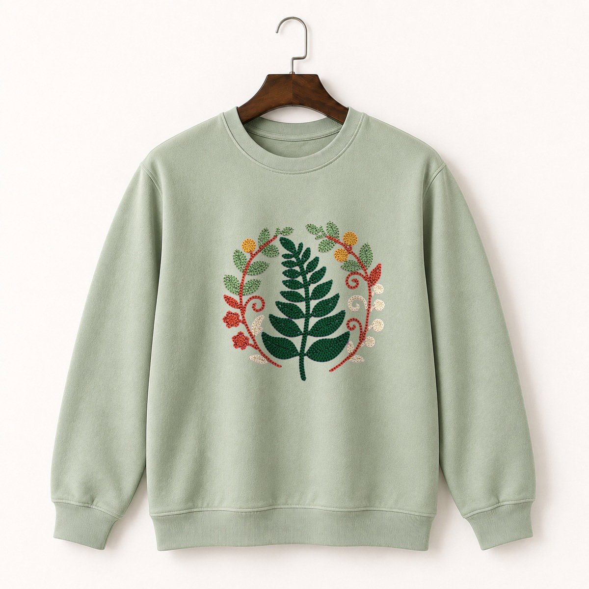 Fern Leaf Crewneck Sweatshirt 2