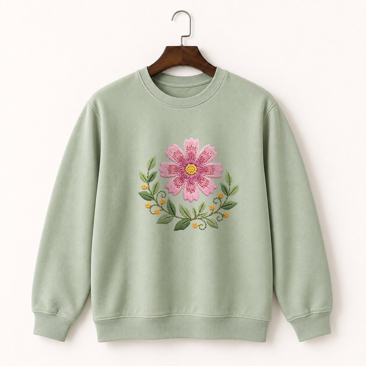 Cosmos Flower Crewneck Sweatshirt 2