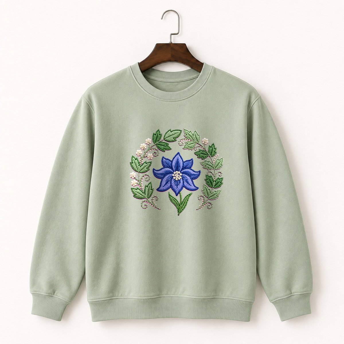 Bluebell Flower Crewneck Sweatshirt 2