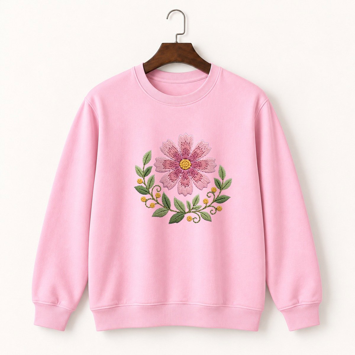 Cosmos Flower Crewneck Sweatshirt 4