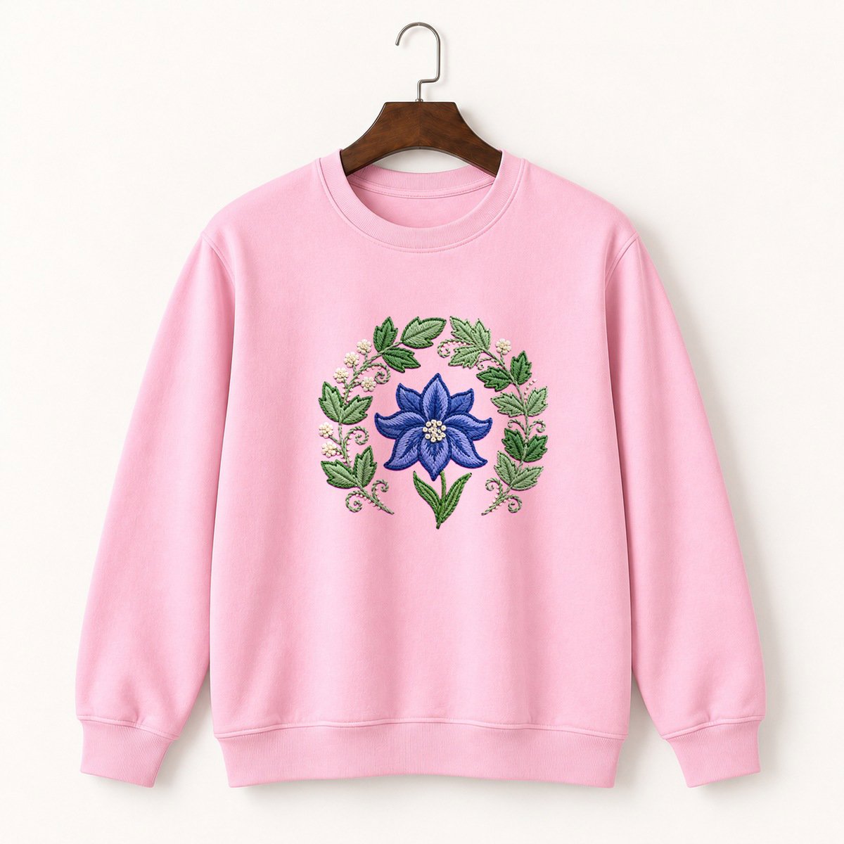Bluebell Flower Crewneck Sweatshirt 4