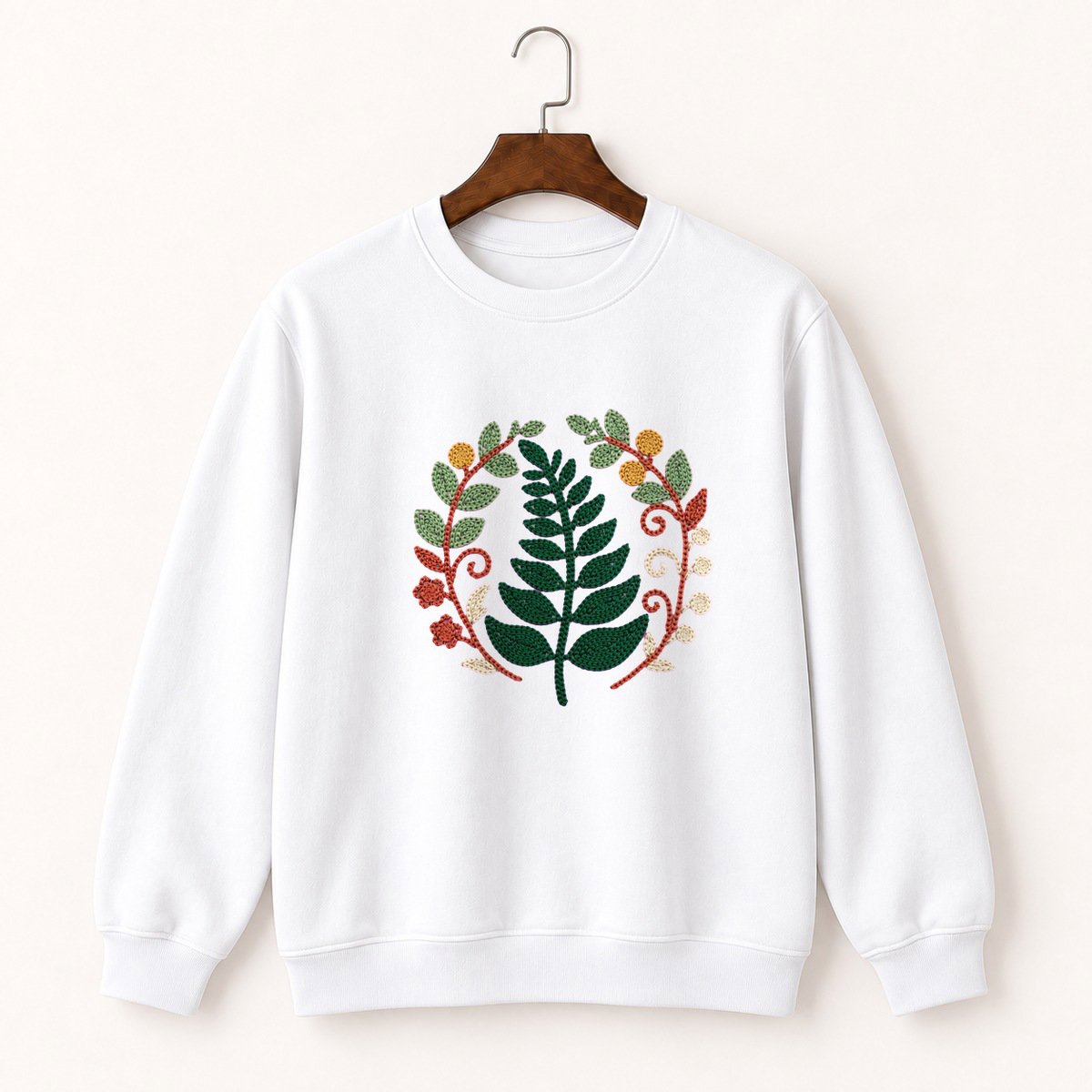 Fern Leaf Crewneck Sweatshirt 5