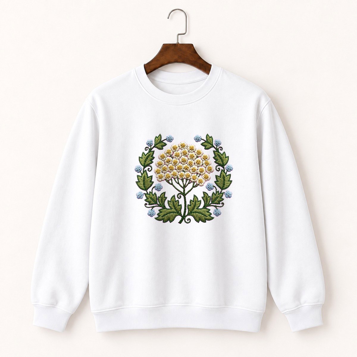 Yarrow Flower Crewneck Sweatshirt 5