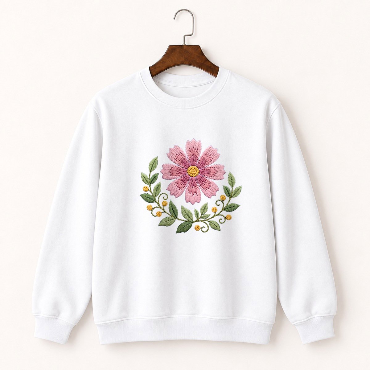 Cosmos Flower Crewneck Sweatshirt 5
