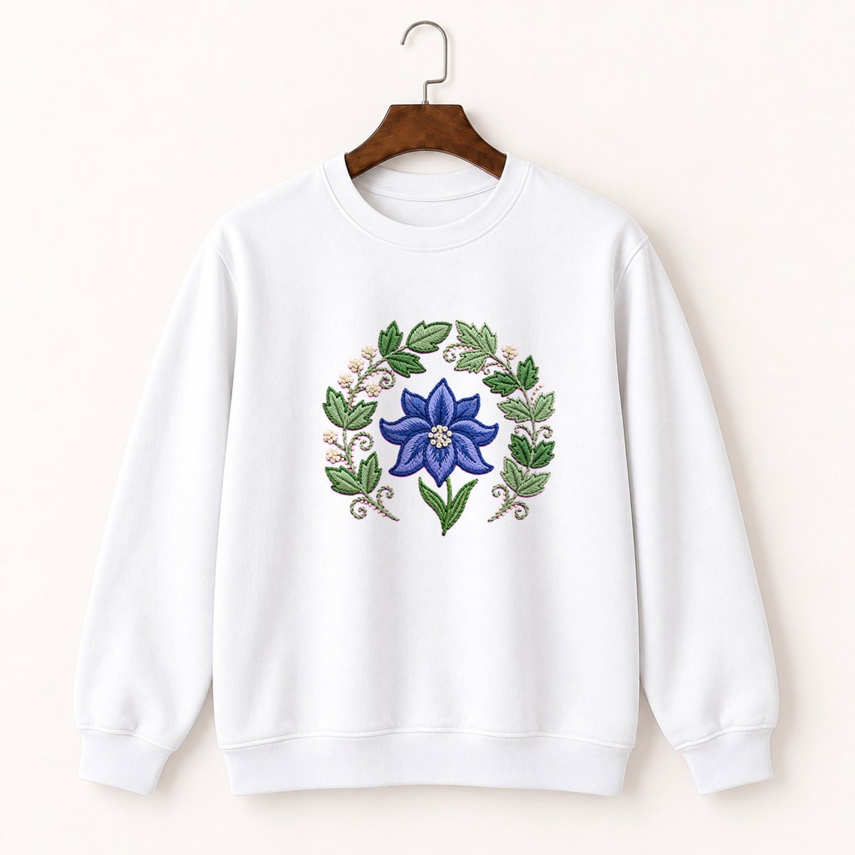 Bluebell Flower Crewneck Sweatshirt 5